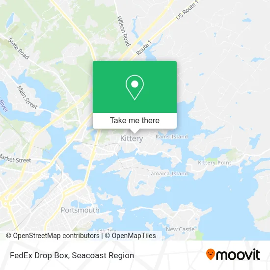 FedEx Drop Box map