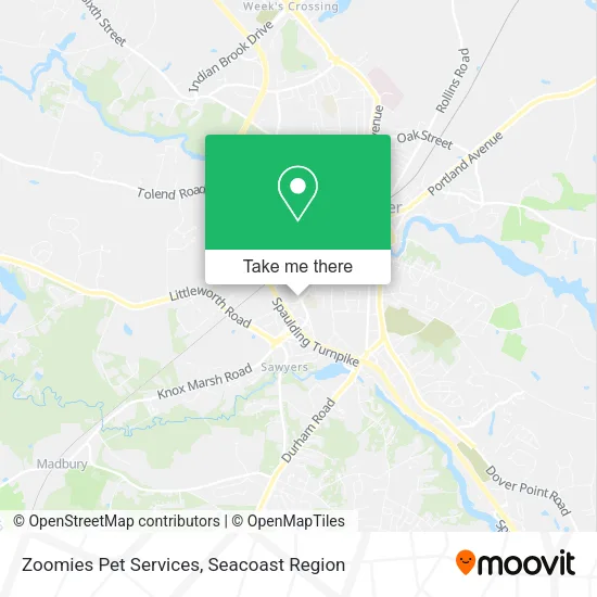 Zoomies Pet Services map