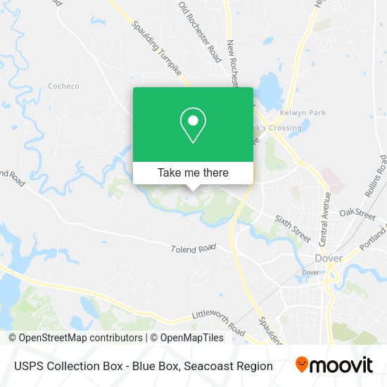 USPS Collection Box - Blue Box map