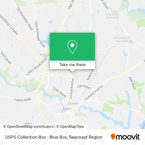Mapa de USPS Collection Box - Blue Box