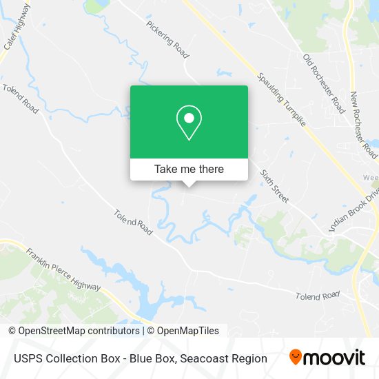 USPS Collection Box - Blue Box map