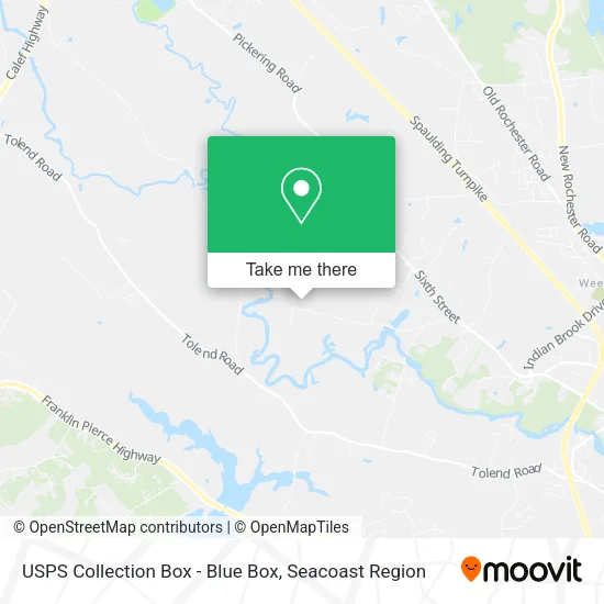 USPS Collection Box - Blue Box map