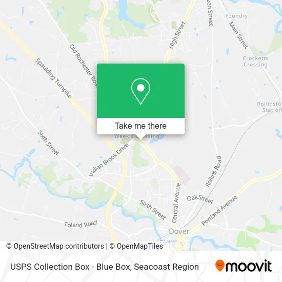 Mapa de USPS Collection Box - Blue Box