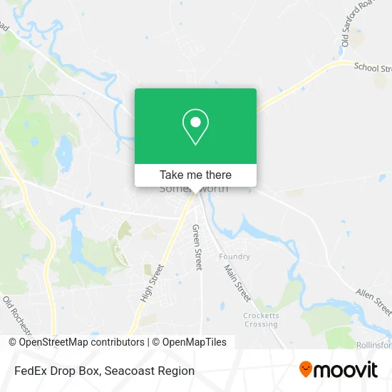 FedEx Drop Box map