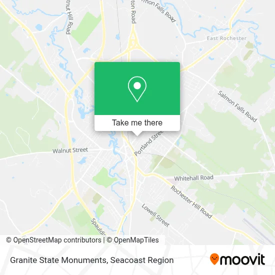Granite State Monuments map