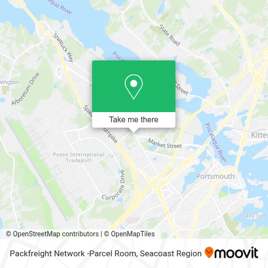 Packfreight Network -Parcel Room map