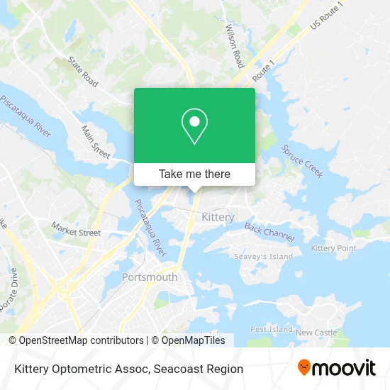 Kittery Optometric Assoc map