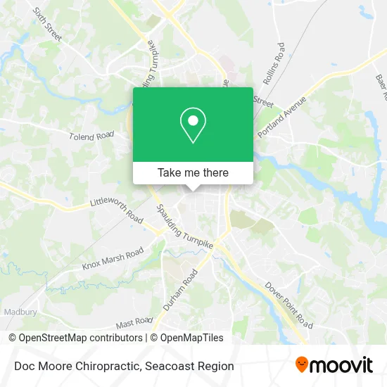 Doc Moore Chiropractic map