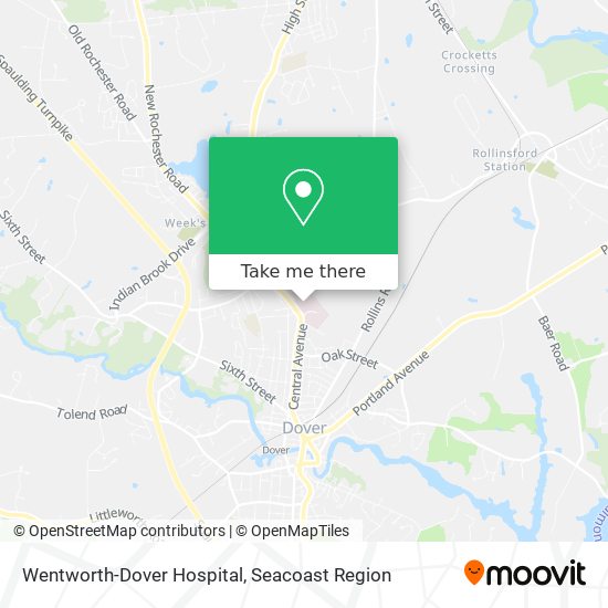 Wentworth-Dover Hospital map