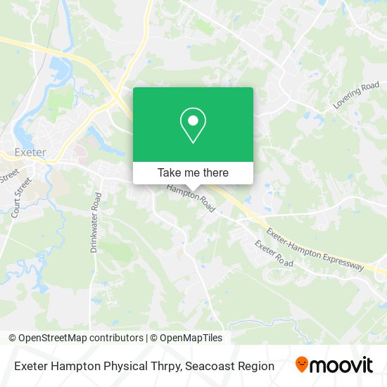 Exeter Hampton Physical Thrpy map