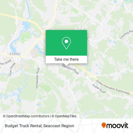 Budget Truck Rental map