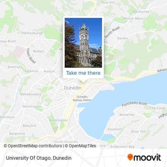 University Of Otago map