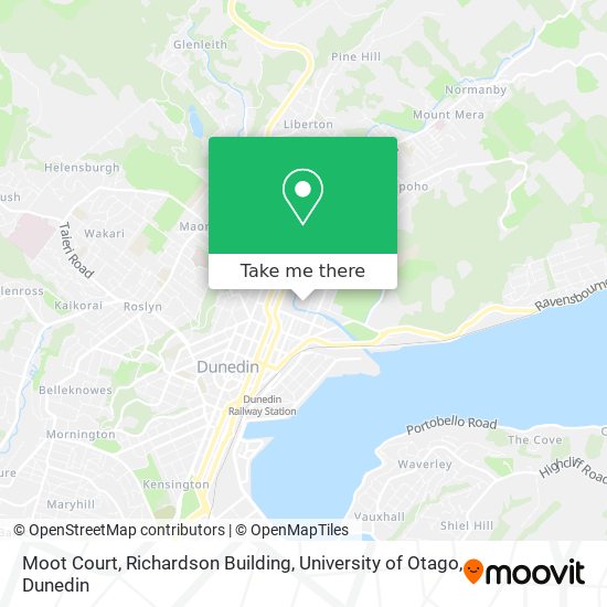 Moot Court, Richardson Building, University of Otago map