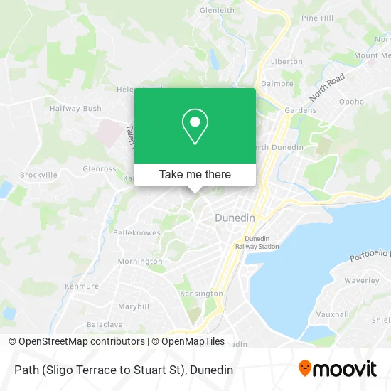 Path (Sligo Terrace to Stuart St) map