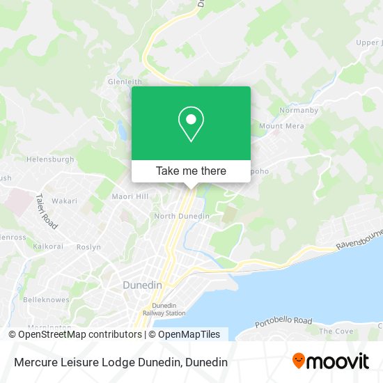 Mercure Leisure Lodge Dunedin map