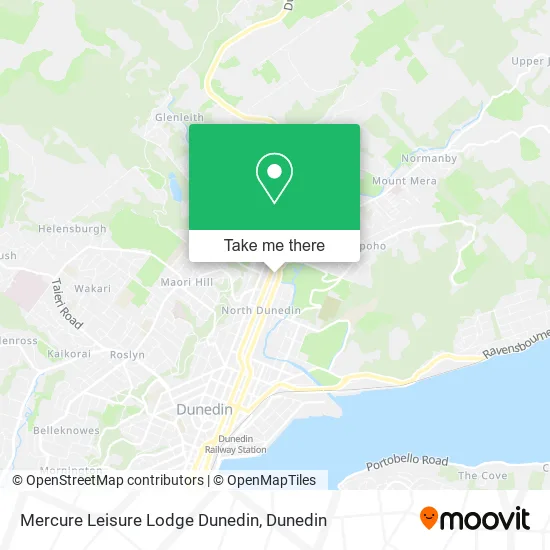 Mercure Leisure Lodge Dunedin map