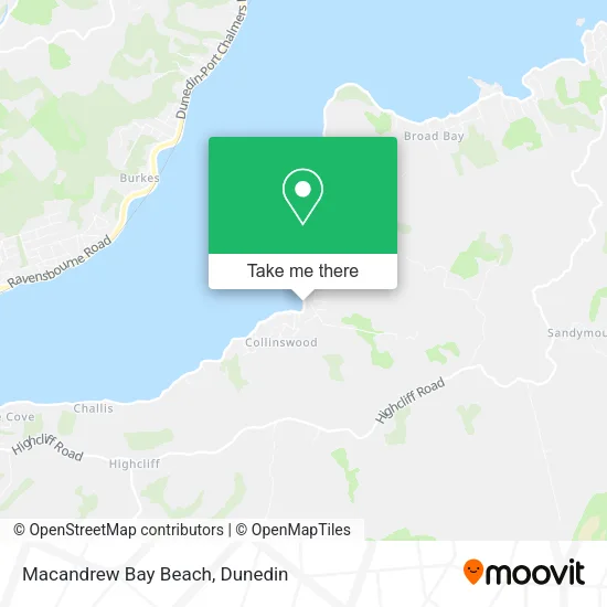 Macandrew Bay Beach map
