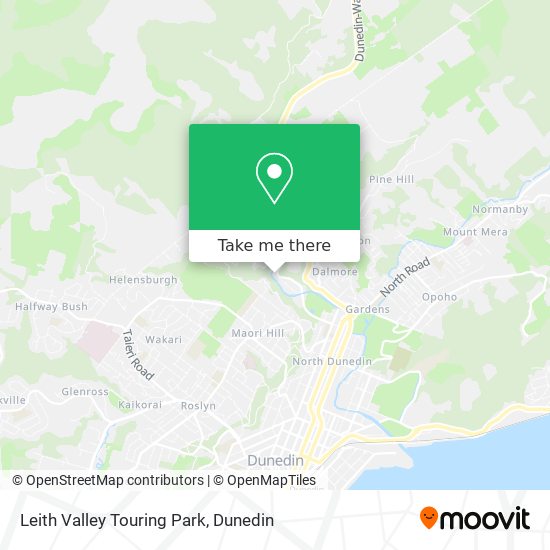 Leith Valley Touring Park map
