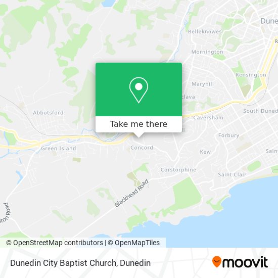 Dunedin City Baptist Church map