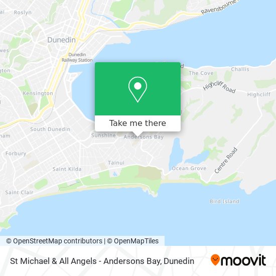St Michael & All Angels - Andersons Bay map