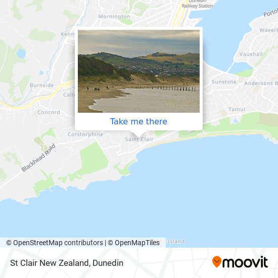 St Clair New Zealand map