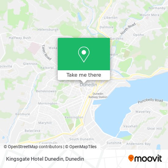 Kingsgate Hotel Dunedin map