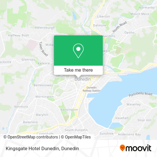 Kingsgate Hotel Dunedin map