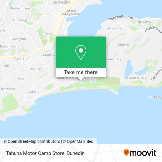 Tahuna Motor Camp Store map