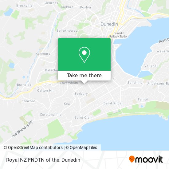 Royal NZ FNDTN of the map