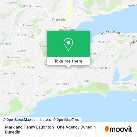 Mark and Penny Laughton - One Agency Dunedin map