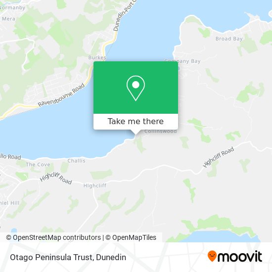 Otago Peninsula Trust map