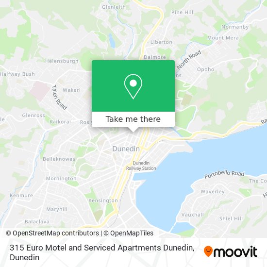 315 Euro Motel and Serviced Apartments Dunedin map