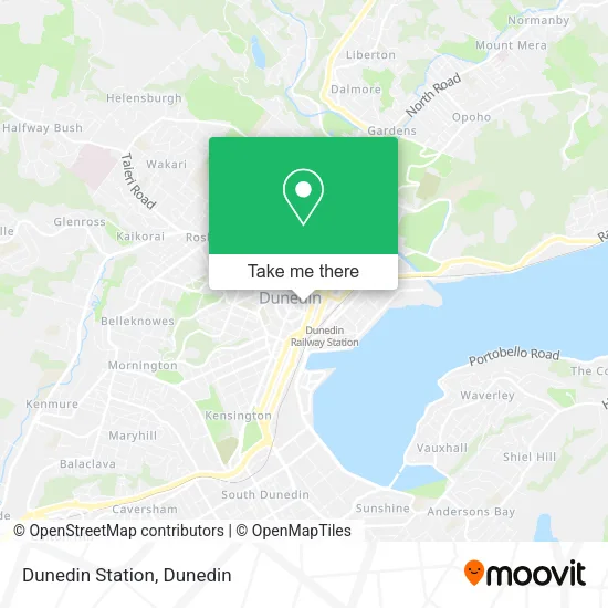 Dunedin Station map