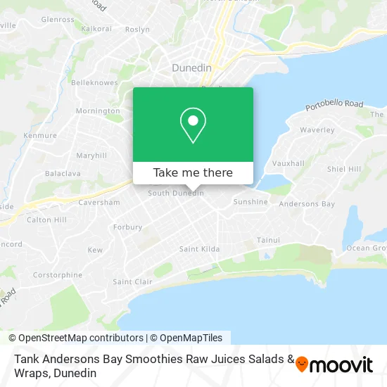 Tank Andersons Bay Smoothies Raw Juices Salads & Wraps map