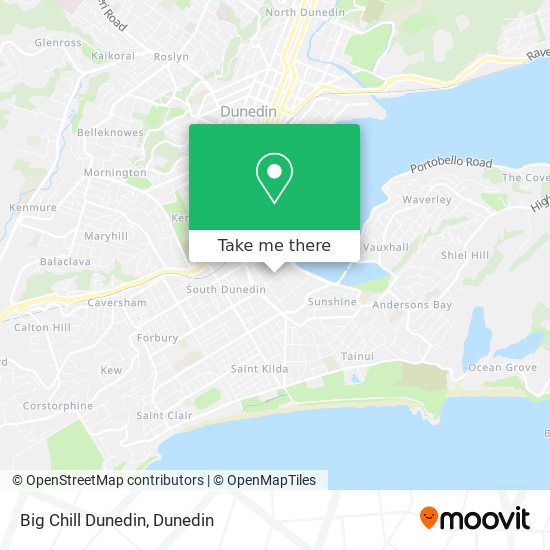 Big Chill Dunedin map