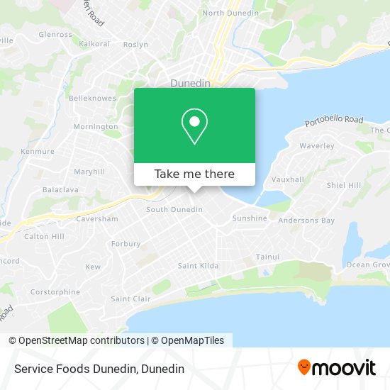 Service Foods Dunedin map