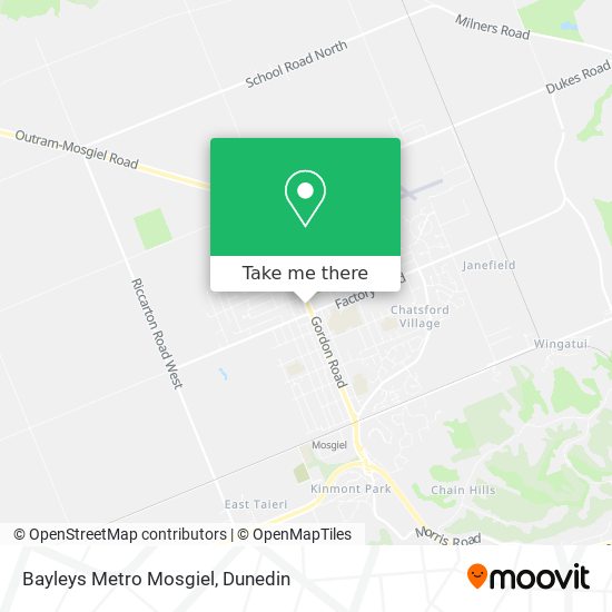 Bayleys Metro Mosgiel map