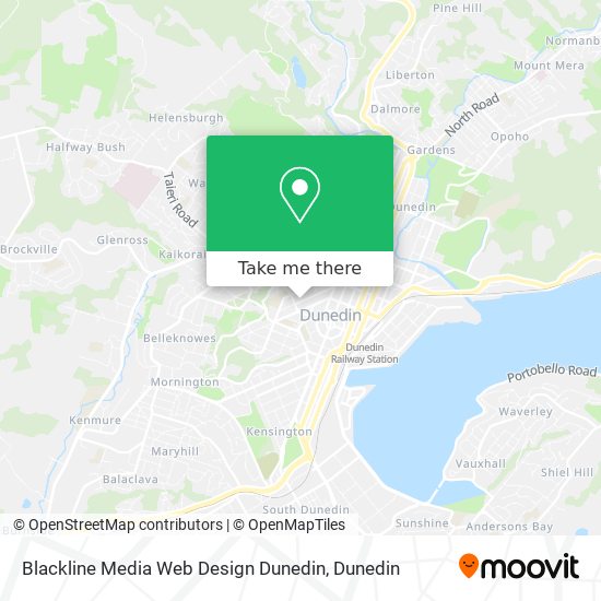 Blackline Media Web Design Dunedin map