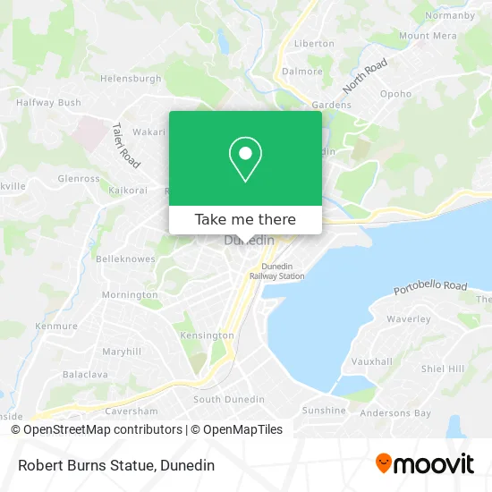 Robert Burns Statue map