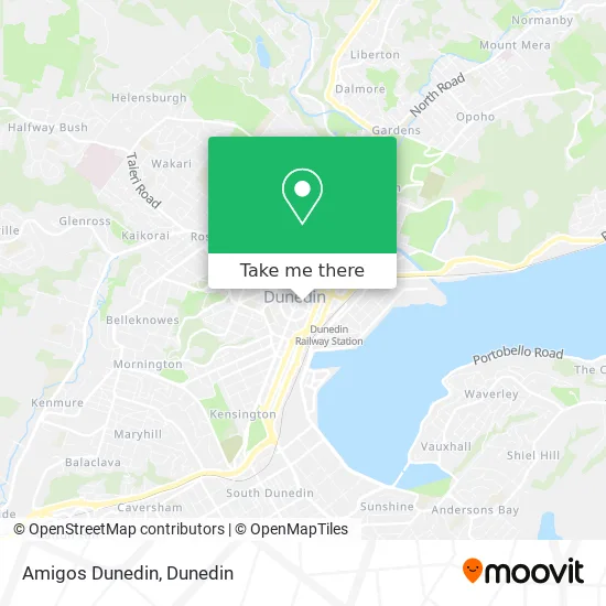 Amigos Dunedin map