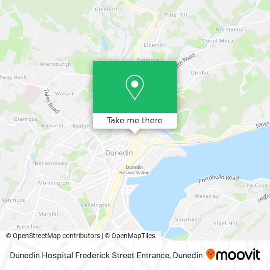 Dunedin Hospital Frederick Street Entrance地图