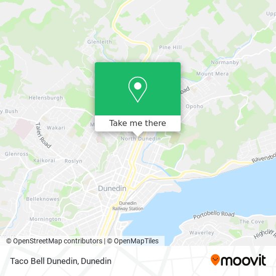 Taco Bell Dunedin map