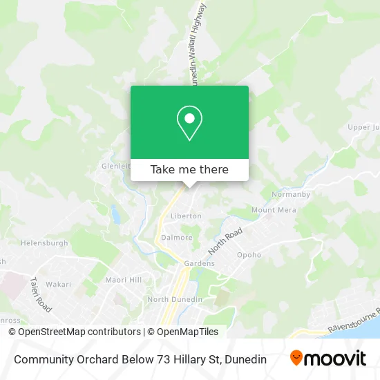 Community Orchard Below 73 Hillary St map