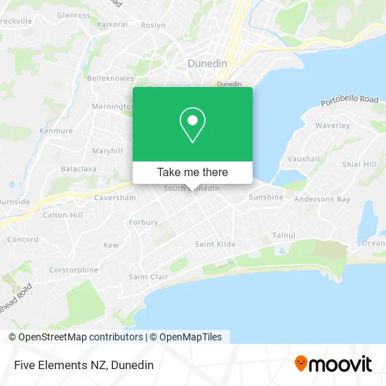 Five Elements NZ map