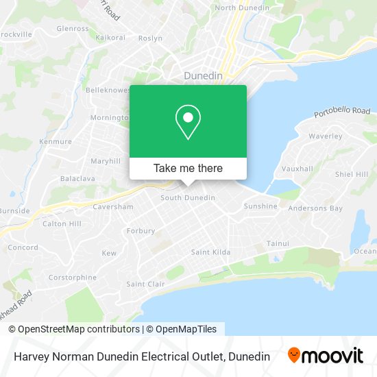 Harvey Norman Dunedin Electrical Outlet map