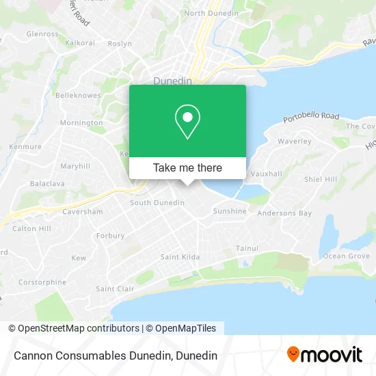 Cannon Consumables Dunedin map