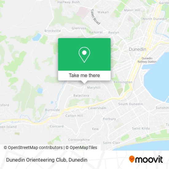 Dunedin Orienteering Club map