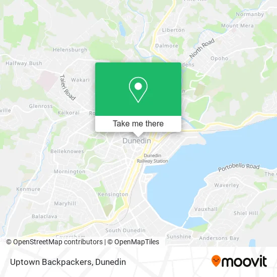 Uptown Backpackers map