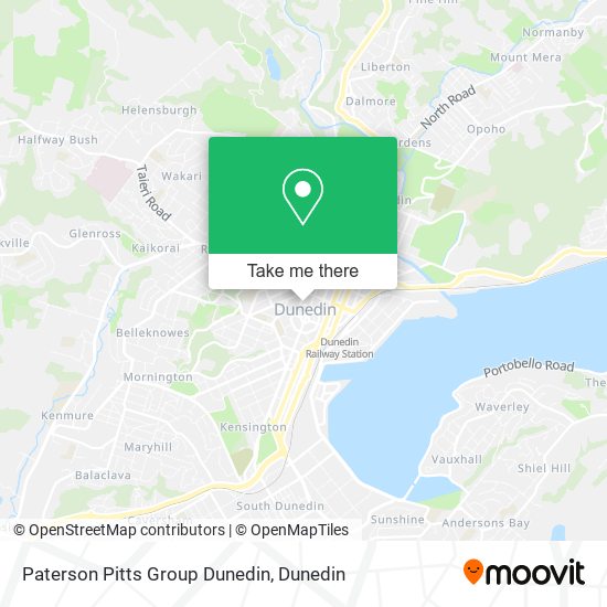 Paterson Pitts Group Dunedin map