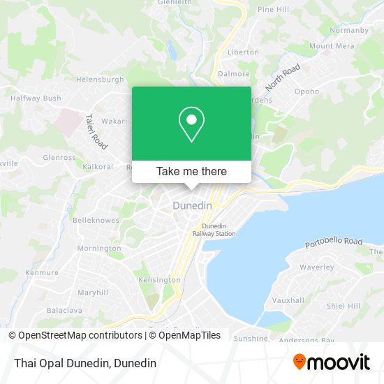 Thai Opal Dunedin map